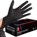 PROMEDIX P Nitrile Disposable Gloves,4mil-100 Count, Gloves Disposable Latex Free, Powder Free for Cooking, Household, Food safe, L