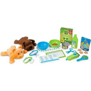 Melissa & Doug Feeding and Grooming Pet Care Play Set - Pretend Play Vet Toy Veterinarian Kit For Kids (Multi Color)