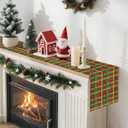 2 x Artscope Buffalo Plaid Christmas Table Runner, Xmas Winter Holiday Kitchen Dining Table Decoration for Christmas Home Party Decor 13x72 Inch-Red