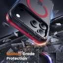 Compatible with iPhone 17 Pro Bumper case Fits MagSafe 10FT Drop Resistant Matte Skin Feeling Shockproof Back Cover Fits iPhone 17 Pro Phone Cases 6.3",Matte Red Bumper