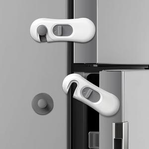 5-Pack Child Proof Refrigerator Lock with 3M Adhesive, Baby Child Safety Cabinet Locks, Kids Safety Fridge Locks for Oven Drawers Freezer Door Latches- White