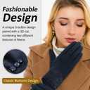 Welvgnnce Women's Winter Warm Gloves With Touch Screen Texting Fingers, Windproof, Fleece Lined, Thick Warm Gloves (Blue)