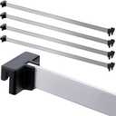 Epakh 8 Pieces Metal Hanging Divider Rail Clip File 4 Pieces File Cabinet Rails for Hanging Folder Frame for Storage