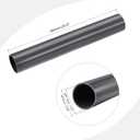 MECCANIXITY PVC Rigid Round Pipe 67.8mm ID 75mm OD 650mm Dark Grey High Impact for Water Pipe,Crafts,Cable Sleeve