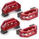 RENO Bed Rail Cleats, Tie Down Anchors for Cargo Trailer Compatible with Tacoma Tundra Gladiator Pickup Truck, Replaces PT278-35160/35111/35112/35100-S1/35050-S1 PT785-35050-S1 (Aluminum, Red, 4PCS)