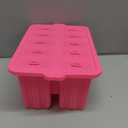 Homemade Popsicles Molds, Food Grade Popsicle Molds for Kids, 10 Cavity Non-BPA Silicone Ice Pop Maker, Reusable Silicone Popsicle Molds with 50 Stick, 50 Bags, Funnel (Pink)