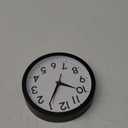 Wall Clock Small Analog 8 Inch Silent Non Ticking Battery Operated Modern Simple Decorative for Kitchen Office Bedroom Bathroom Living Room(Black)