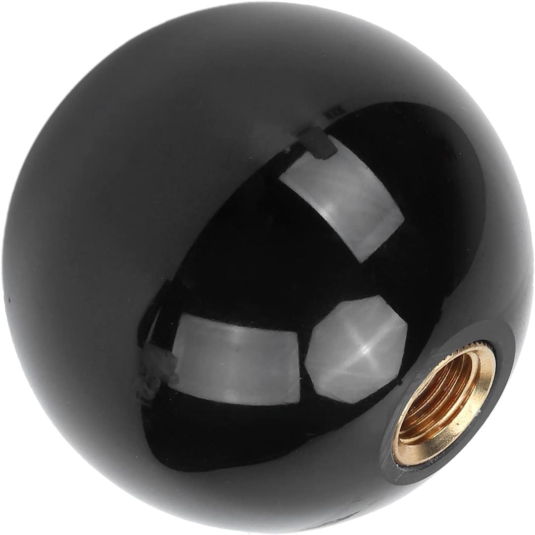 Stick Shift Knob, Gear Shift Knob,Palanca De Cambios Manual,54mm Manual Acrylic Car Shifter Handle Shift Lever with 3 Steel Adapters for M12X1.25 & (Black)