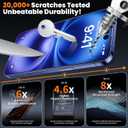 3-Pack for iPhone 16 Plus/15 Plus Screen Protector, 9H+ Tempered Glass, Scratch & Drop Resistant, Smooth & Clear, Easy Installation, Case Friendly, Full Coverage