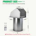 6 Inch Dryer Vent Cover Outside – Heavy-Duty Galvanized Steel, Optimized Hood with Screen & Damper, Pest-Proof Wall Vent for Dryer, Kitchen, Bathroom, Garage, AC – White