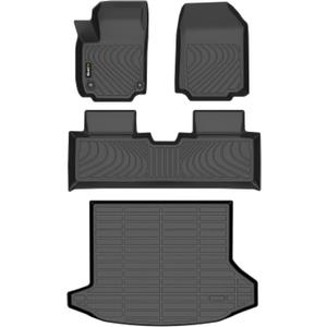 Automotive Floor Mats & Cargo Liner for Chevrolet Equinox 2025 2026 (Not EV) & GMC Terrain 2025 2026 All Weather Protection Full Set- Black