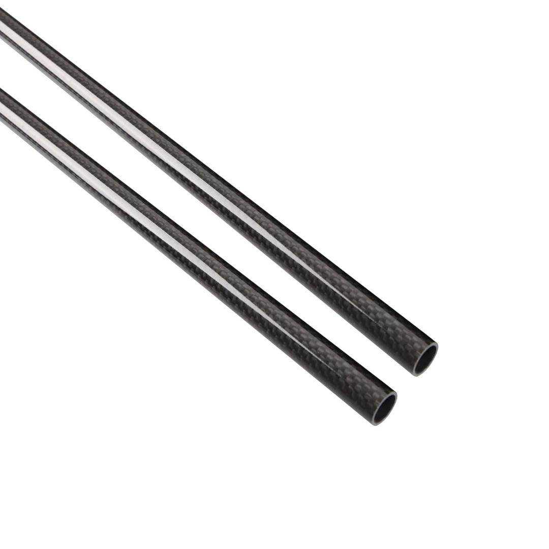 2PCS 500mm (19.6 inches) Carbon Fiber Tubes 6MM ID 8MM OD Glossy Surface 3K Roll Wrapped 100% Pure for Quadcopter Multicopter (2PCS)