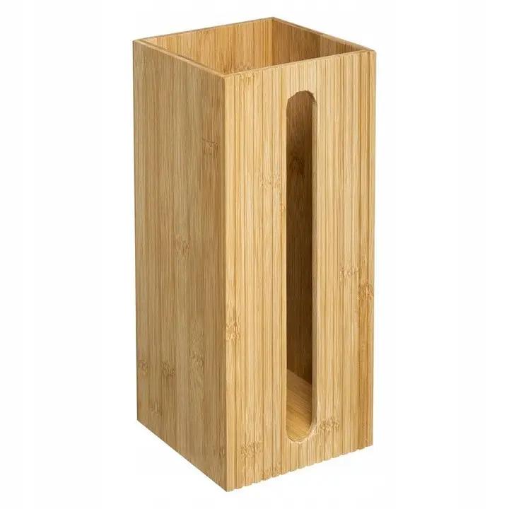 Bamboo Toilet Paper Holder perfect for toilet paper storage or general bathroom storage, a freestanding toilet paper holder handmade from biodegradable bamboo
