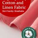 APRONNER Cozy Adjustable Cross Back Aprons for Women with Pockets Cotton Linen Cooking Kitchen Baking Pale Pink