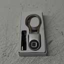 Fingerprint Cable Lock, Anweller 14" Long Shackle Small Padlock, Keyless Entry Biometric Bluetooth Smart Waterproof Combination Pad Lock for Gate Outdoor Fence Fridge Cabinet Locker Pool Bike - Silver