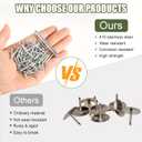 600 pcs Hardware Nails Double-Headed Skirting Nails with 6 Sleeve Tools - Invisible Seamless Baseboard Installation Nails for Trim & Boards, 2-Sided Design (Value Pack)