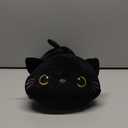 Weighted Black Cat Stuffed Animals, Cute Weighted Black Cat Plush, Soft Stuffed Weighted Plushie Pillow Gifts for Girls Boys(13.8" 1.6Lbs) (Medium)