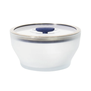 Anyday 4-Cup Microwave Cookware & Glass Container with Glass Lid, Plastic-Free Deep Food Storage | Stackable Airtight Steamer with Vented Lid for Microwave-Safe Reheating, Steaming Vegetables & Rice