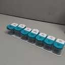 Odaro Extra Large Weekly Pill Organizer 2 Times A Day, Pill Box 7 Day Am Pm to Hold Daily Medicine Vitamin and Supplements - Cyan