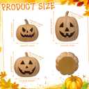 Fuutreo 3 Pcs Resin Halloween Pumpkin Decor Jack O' Lantern Outdoor Decor