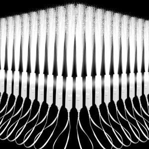 96 Pcs LED White Glow Stick Light Up Fiber Optic Wand Bulk Glow in The Dark Wands with 3 Light Modes for Wedding Club Carnival Party Birthday Concerts Favors