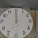 Wall Clock 14 Inch, Modern Wall Clocks Battery Operated, Silent Non Ticking Clock Decorative for Living Room, Office, Home, School (White)