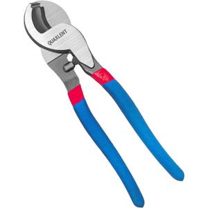 10 Inch Large Cable Cutter Heavy Duty High Leverage Big Wire Cutting Plier Tool for 4/0 Aluminum 2/0 Soft Copper and 100PR 24AWG Comm Cable, Blue