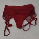 BZB Womens Booty Shorts Trendy High Waisted Yoga Hot Pants Festival Garter Clubwear Pole Dance Shorts (X-Small, Wine Red)