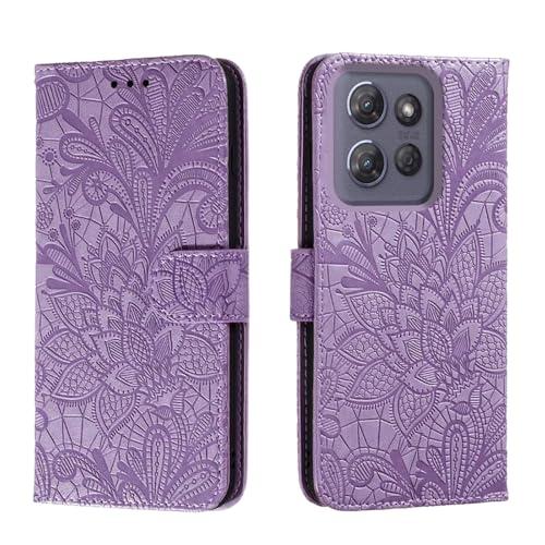 shingtomua for Motorola Moto G Power 2025 Case Wallet with Card Holder Kickstand Magnetic Soft Leather Flip Fold Case for Moto G Power 5G 2025 Cover (L-Purple)