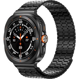 LETOID Magnetic Metal Band Designed for Samsung Galaxy Watch Ultra 47mm (2025/2024), Men Stainless Steel Adjustable Replacement Strap Solid Magnet Clasp Wristbands
