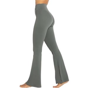 Sunzel Womens Flare Leggings No Front Seam Flare Yoga Pants with Tummy Control Crossover High Waist - 28" / 30" / 32" / 34" (S)