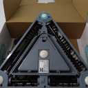 Zippi Sweeper Standard - 2025 New and Improved Lightweight Sweeper, Perfect for Short Carpet Hardwood and Tile, Triangular Design Allows for Sweeping in Corners, LED Light, 30 Minutes Cleaning Time