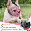 Mayerzon Short Snout Dog Muzzle for French Bulldog with Full Pant Design to Prevent Eating Biting, Soft Mesh Dog Muzzle for Shih Tzu Pug English Bulldog for Grooming Walking, Allow to Drink and Feed, S