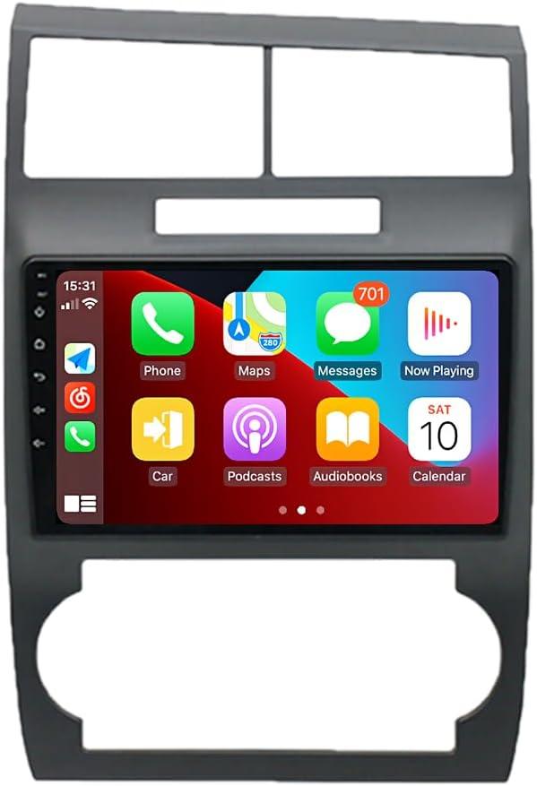 for Dodge Charger Radio 2006 2007 Magnum Radio 2005 2006 2007 Car Stereo 9" Touchscreen GPS Navigation Android Auto Carplay Wireless DVD Player Head Unit (4GB RAM+64GB ROM)