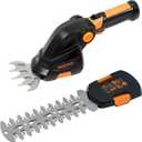 GARCARE Cordless Grass Shears & Electric Hedge Trimmer 2 in 1 - Handheld Bush Trimmer & Grass Trimmer with 1500mAh Lithium-Ion Battery for Shrub, Garden, Grass and Lawn Cultivation