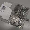 UrbanRed 60 PCS Strong Stainless Steel Pinch Pleat Curtain Hooks, Makes Pinch Pleated Curtains and Drapes for Three Standard Windows, 4 Prongs Pleated Tape Curtain Drapery, Curtain Pin Hooks