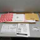 Badger Basket Wooden Baby Doll High Chair - Fits 18" Dolls - Includes Tray, Bib & Free Personalization Kit - Best for Toddler Girls for Pretend Play - White with Pink Gingham Seat