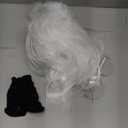 PLULON White Bob Wig with Heart Sunglasses and Hair Cap, Colorful Short Bob Wigs Synthetic Party Wigs Funny Cosplay Hairpieces for Women Men Daily Bachelorette Halloween Costume Party Decorations