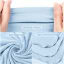 JaGely 2 Pcs Stretchy Baby Swaddle Blankets Set Extra Soft 47" x 47" Baby Newborn Swaddle Blanket and Hat(Light Gray, Light Blue)