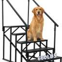 RV Steps with Dual Handrails,5-Step Portable Outdoor Stairs Heavy-Duty Mobile Home Ladder for Camper, Travel Trailers, Hot Tub, Dock & Porch Entry with Anti-Slip Handrail 27.16"l*53.15"w*67.87"h