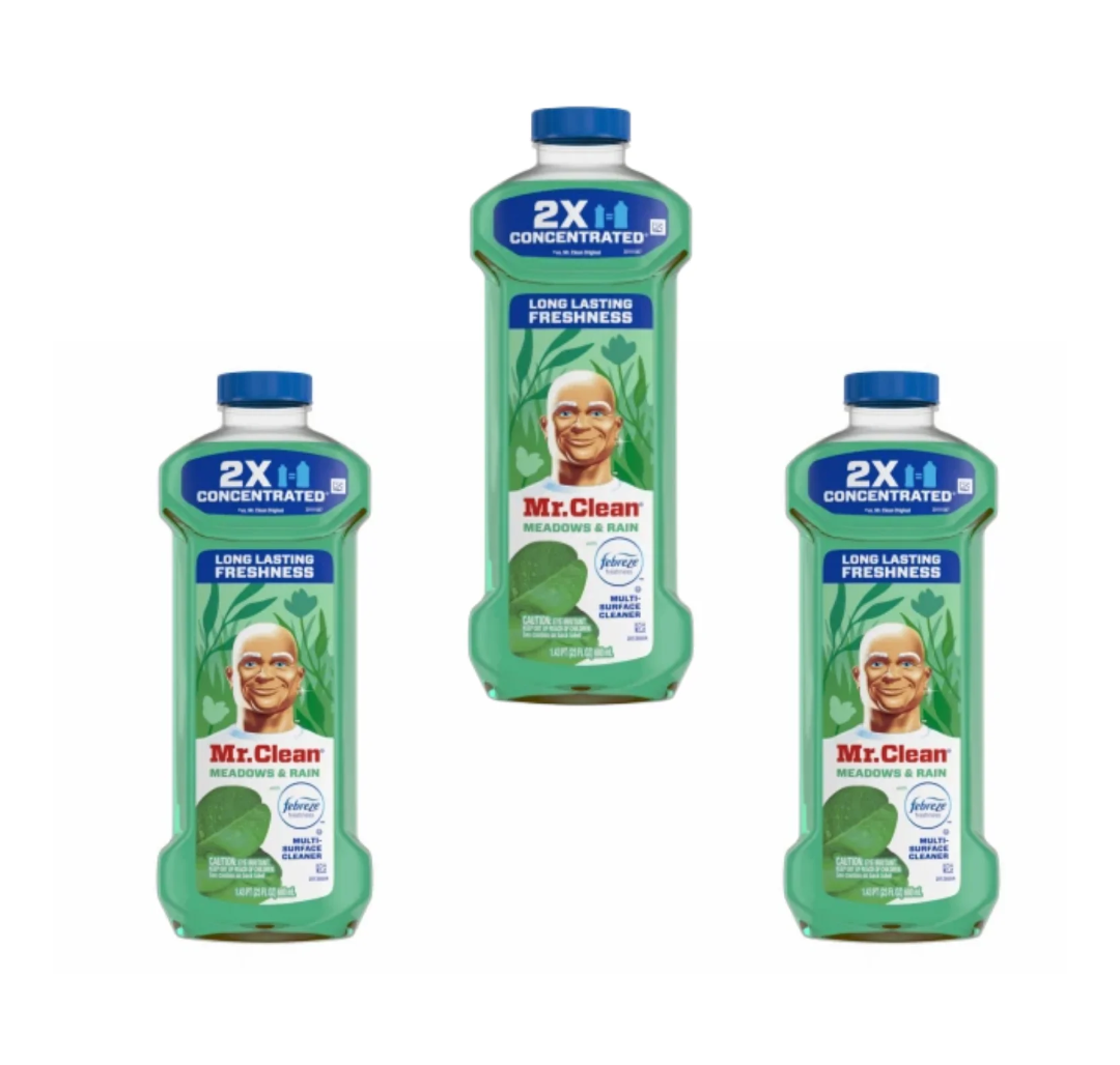 Mr. Clean All-Purpose Cleaner Meadows & Rain (23 fl oz x 3 ) - 3 Pack bottles