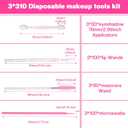 930PCS Disposable Makeup Tool Kit, Disposable Makeup Applicators, Marcara Wands Lip Applicators, Microswabs, Eyeshadow Applicator, Artist Supplies with Storage Box, Pink