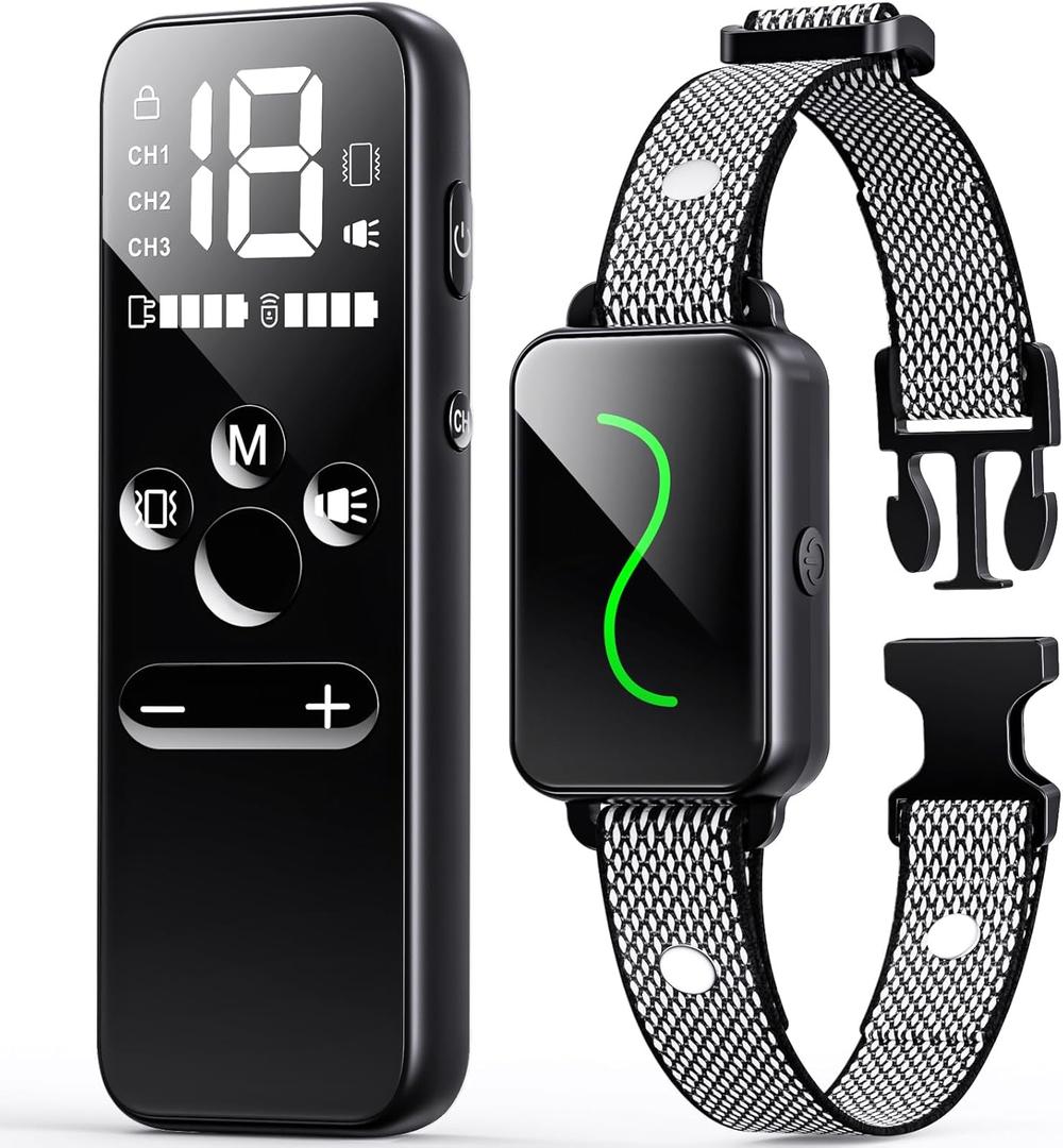 Vsezund Training Collar, Training Collar with Remote for Small, Medium, Large Dogs with Vibration, Beep, Security Lock, and Waterproof