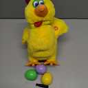 Easter Chicken Animal Toy Doll Laying Egg Electric Crazy Plush Chicken with Sound Music (29CM, Yellow)