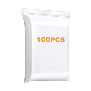 100 PCS 5" x 7" Thick 4 Mil Clear Zip Poly Lock Plastic Bags Seal Reclosable Zip Bag Heavy-Duty Photo Cards Envelopes Snacks Seeds Zipper Bags (5 x 7inch)