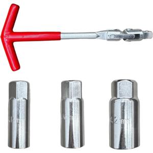 Spark Plug Socket Wrench,T-Handle Universal (14mm/16mm/21mm) Spark Plug Socket, Spark Plug Remover and Installer Tool for Motorcycles, Lawn Mowers and Small Motor Vehicles, etc.
