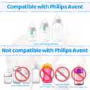 Straw Cup Conversion Kit for Philips Avent Anti-Colic Baby Bottles,Toddler Transition Kit with 3 Soft Straw Nipple,3Pack Bottle Handles,3 Pack Weighted Straw,3 Pack Cleaning Brush (Model 2)