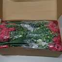 ATTGREAT Artificial Flowers Outdoors Faux Plants UV Resistant Fake Flowers Daisy Plastic Greenery Plnats Outside for Garden Planter Patio Porch Spring Summer Home Home Decor, 24 Bundles (Rose Red)