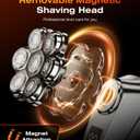7D Head Shavers for Bald Men, Waterproof Wet or Dry Electric Razor for Men/Women, 5-in-1 Detachable Head Shaver, Grooming Kit, LED Display/Type-C Charge, Travel-Friendly, Portable-Steel Gray