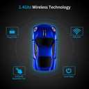 Certified Wireless Mouse Compatible with iOS Windows Android - Works with Computer, Laptop, Tablet, Mobile Phone - Universal Bluetooth/USB Receiver Connectivity (F1-TFB, Tour de France Blue)